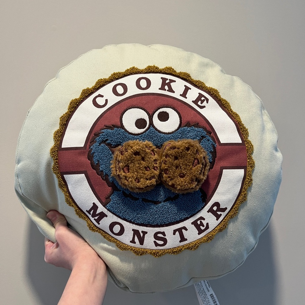 Zara Home Sesame Street Cookie Monster Pillow